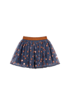 Meisjes Skirt tule flowers NORA-SG-41-T van Someone in de kleur NAVY in maat 128.