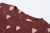 Meisjes Sweatdress hearts MAGALI-SG-52-H van  in de kleur MEDIUM BORDEAUX in maat 128.