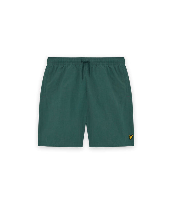 Jongens Plain Swim Short van Lyle & Scott in de kleur Everglade in maat 170-176.