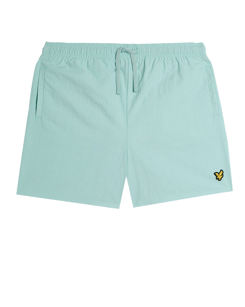 Jongens Plain Swim Short van Lyle & Scott in de kleur X580 Future Blue in maat 170-176.