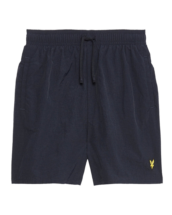 Jongens Plain Swim Short van Lyle & Scott in de kleur Z271 Dark Navy in maat 170-176.