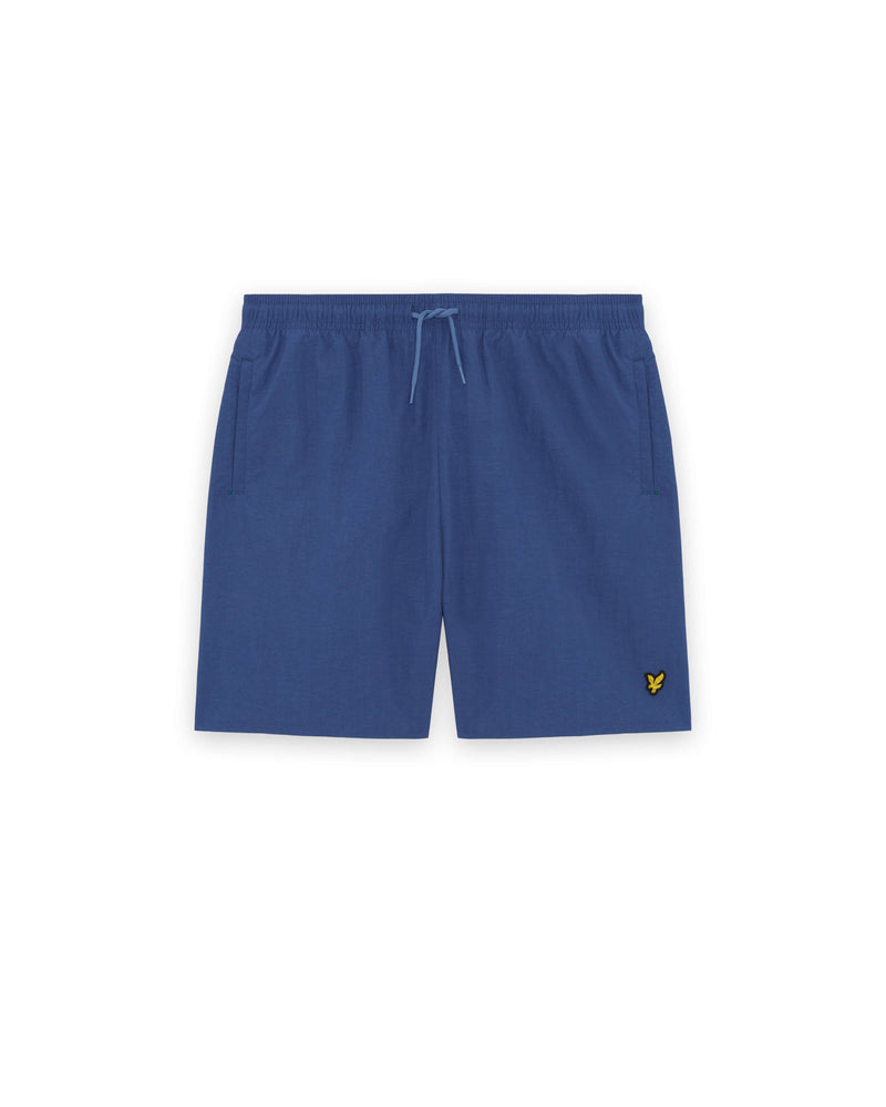Jongens Plain Swim Short van Lyle & Scott in de kleur Dark Cornflower in maat 170-176.