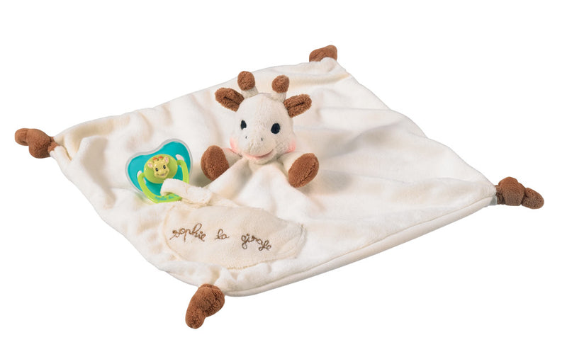 Kleine Giraf - Sophie de giraf Knuffeldoek met speenkoord