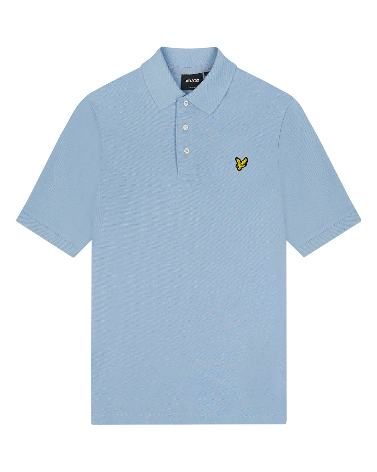 Jongens Plain Polo Shirt van Lyle & Scott in de kleur W487 Light Blue in maat 170-176.