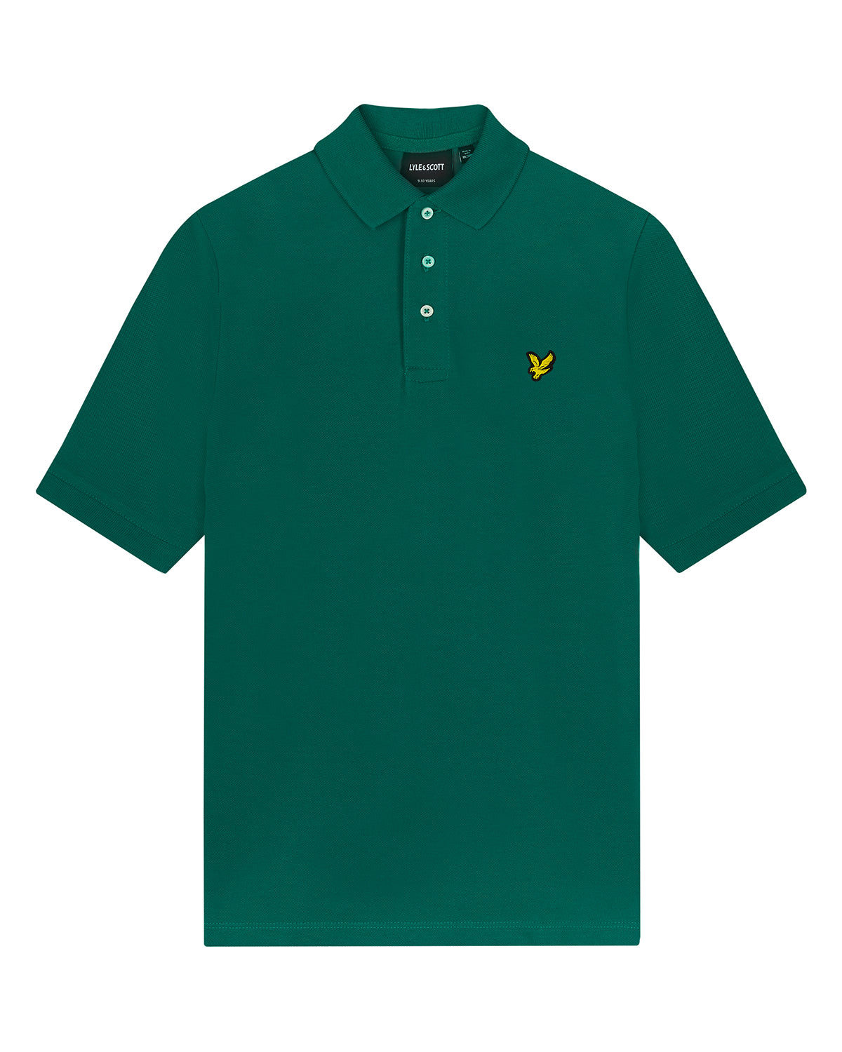 Jongens Plain Polo Shirt van Lyle & Scott in de kleur X154 Court Green in maat 170-176.