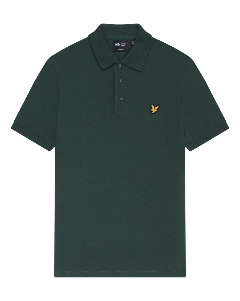 Jongens Plain Polo Shirt van Lyle & Scott in de kleur Argyle Teal in maat 170-176.