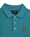 Jongens Plain Polo Shirt van Lyle & Scott in de kleur X579 Blue Storm in maat 170-176.