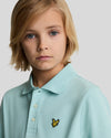 Jongens Plain Polo Shirt van Lyle & Scott in de kleur X580 Future Blue in maat 170-176.