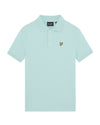 Jongens Plain Polo Shirt van Lyle & Scott in de kleur X580 Future Blue in maat 170-176.