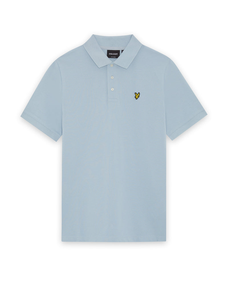 Jongens Plain Polo Shirt van Lyle & Scott in de kleur Opal Blue in maat 170-176.