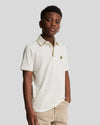Jongens Concealed Placket Polo Shirt van Lyle & Scott in de kleur X157 Chalk in maat 170-176.