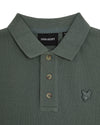 Jongens Linen Polo Shirt van Lyle & Scott in de kleur X583 Green Mercurial in maat 170-176.
