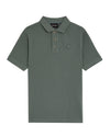 Jongens Linen Polo Shirt van Lyle & Scott in de kleur X583 Green Mercurial in maat 170-176.