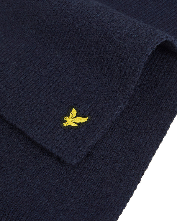 Jongens Scarf van Lyle & Scott in de kleur Z271 Dark Navy in maat One Size.