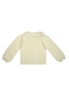 Baje Studio Saint knitted jaquard cardigan creme