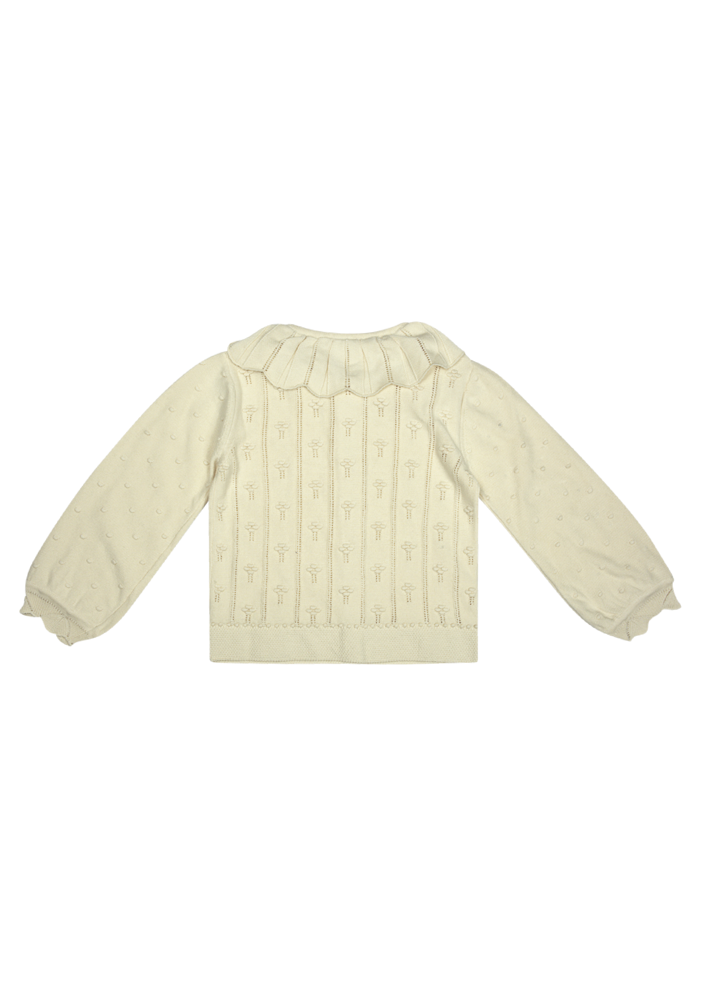 Baje Studio Saint knitted jaquard cardigan creme