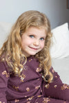 Meisjes Bonnie Bouquet - Premium Sleepwear by Feetje van Feetje in de kleur Wijn melange in maat 122.