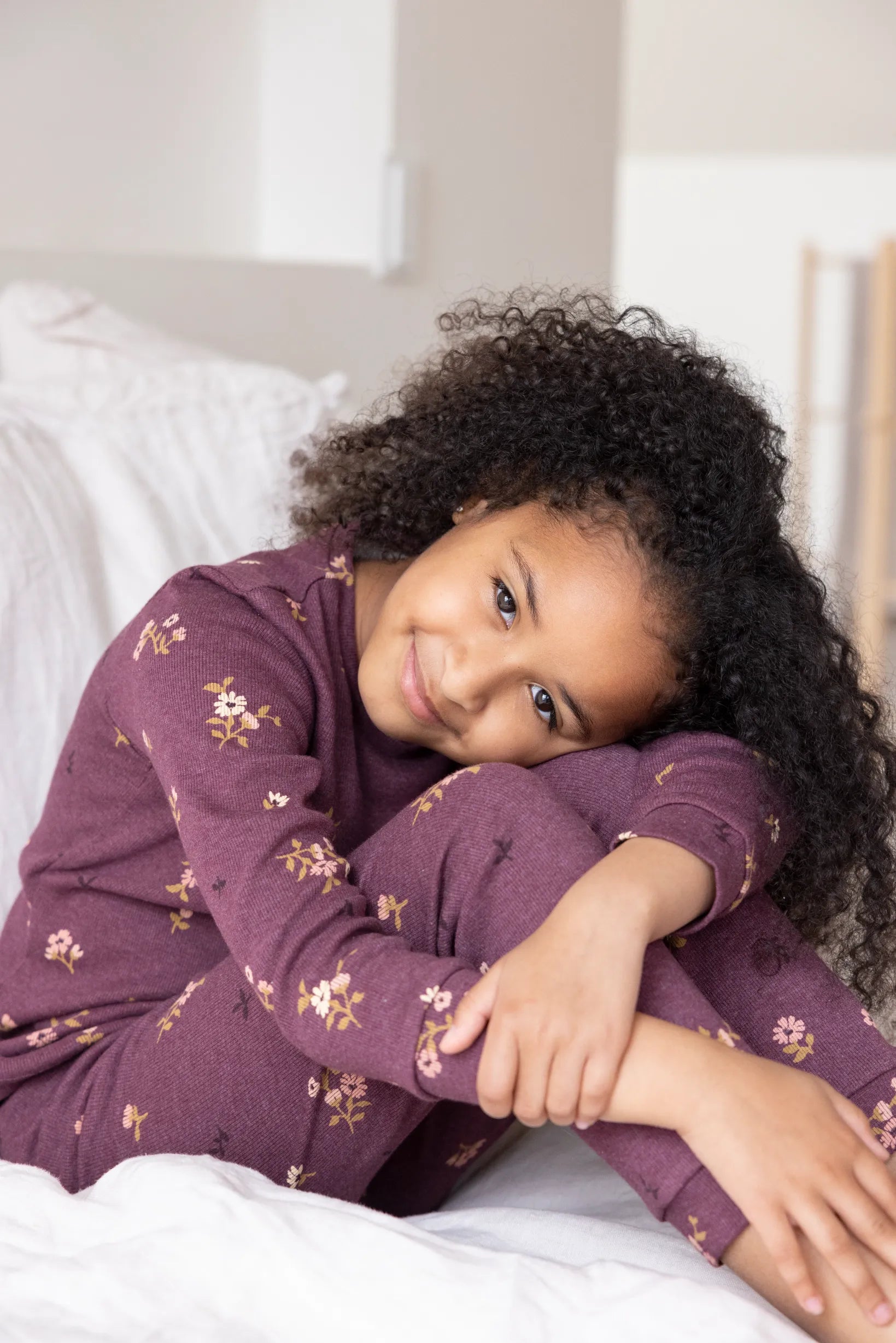 Meisjes Bonnie Bouquet - Premium Sleepwear by Feetje van Feetje in de kleur Wijn melange in maat 152.