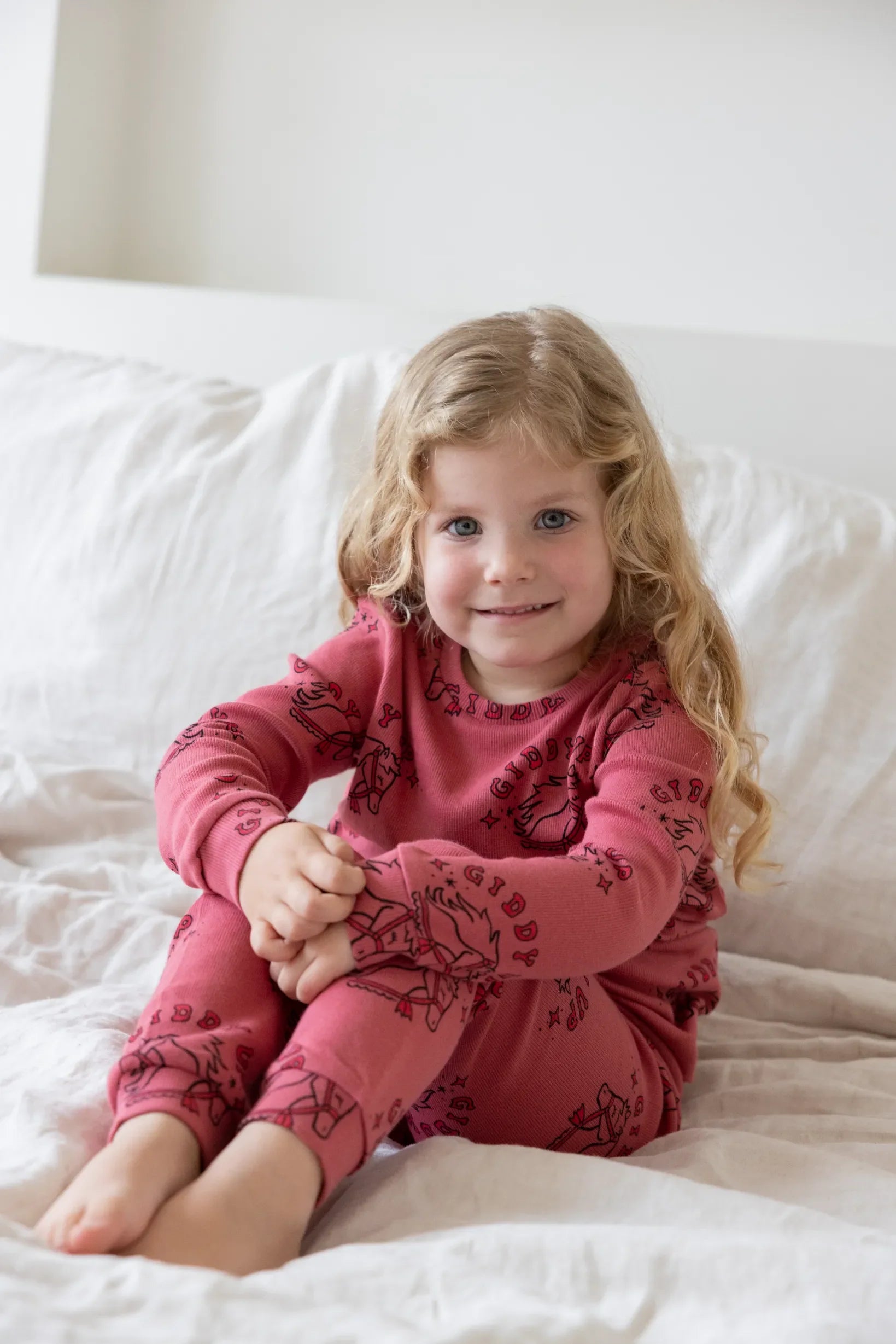 Meisjes Howdy Holly - Premium Sleepwear by Feetje van Feetje in de kleur Berry in maat 122.