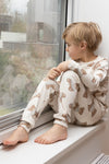 Unisexs Teddy Bear - Premium Sleepwear by Feetje van Feetje in de kleur Offwhite melange in maat 152.