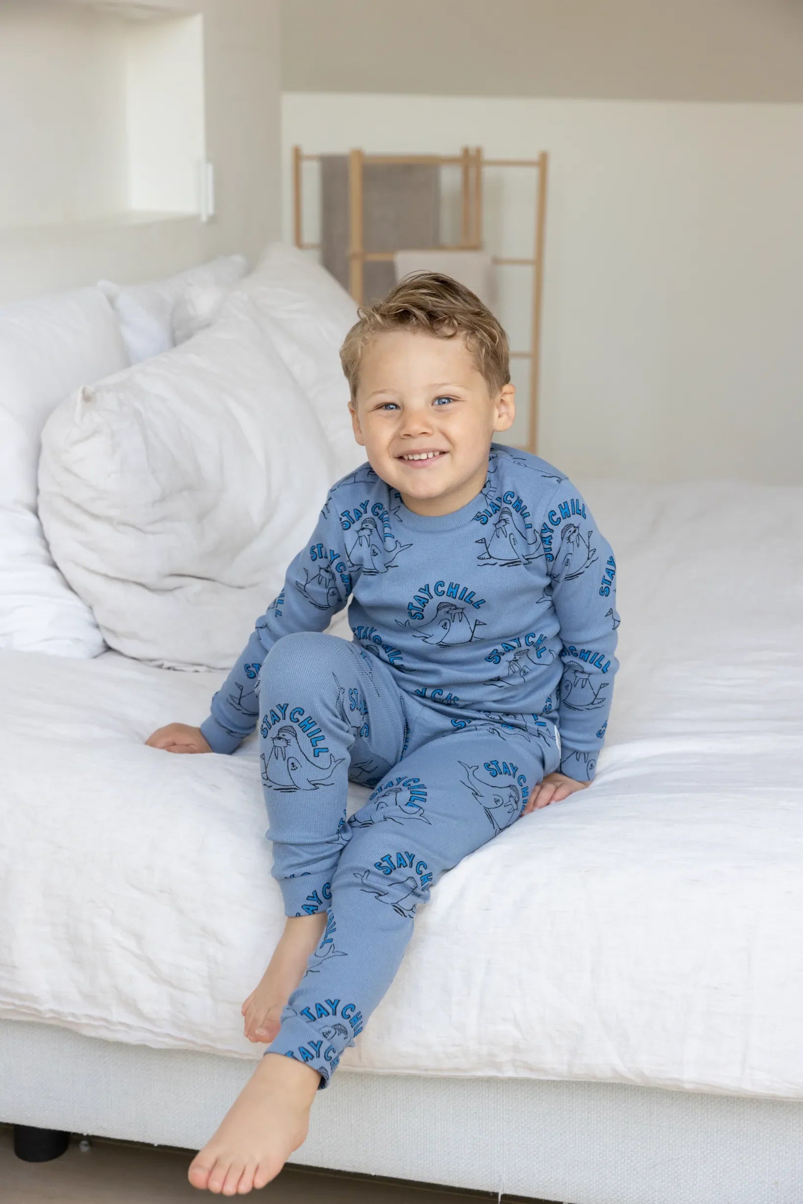 Jongens Willy Walrus - Premium Sleepwear by Feetje van Feetje in de kleur Blauw in maat 152.