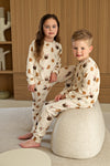 Unisex Cosy Cookie - Premium Sleepwear by Feetje van Feetje in de kleur Offwhite melange.