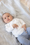 Jongens Longsleeve AOP - Blue Ocean van Feetje in de kleur Offwhite in maat 62.