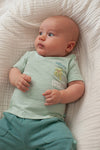 Jongens T-shirt - You Croc my World van Feetje in de kleur Mint in maat 86.
