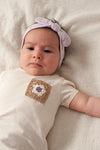 Meisjes T-shirt met crochet zakje - Flower Ranch van Feetje in de kleur Offwhite in maat 86.
