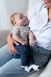 Jongens T-shirt streep - Seaside Happiness van Feetje in de kleur Offwhite in maat 86.