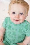 Jongens T-shirt AO badstof - Seaside Happiness van Feetje in de kleur Groen in maat 86.