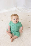 Jongens T-shirt AO badstof - Seaside Happiness van Feetje in de kleur Groen in maat 86.