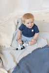 Jongens Polo - Seaside Happiness van Feetje in de kleur Indigo in maat 86.