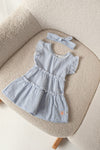 Meisjes Jurk crinkle streep k/m - Sea La Vie van Feetje in de kleur Lavendel in maat 86.