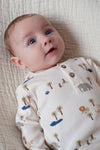 Jongens Longsleeve rib AOP - Safari Savage van Feetje in de kleur Offwhite in maat 86.
