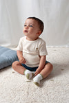 Jongens T-shirt - Safari Savage van Feetje in de kleur Offwhite in maat 86.