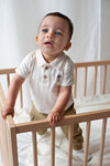 Jongens Polo - Safari Savage van Feetje in de kleur Offwhite in maat 86.