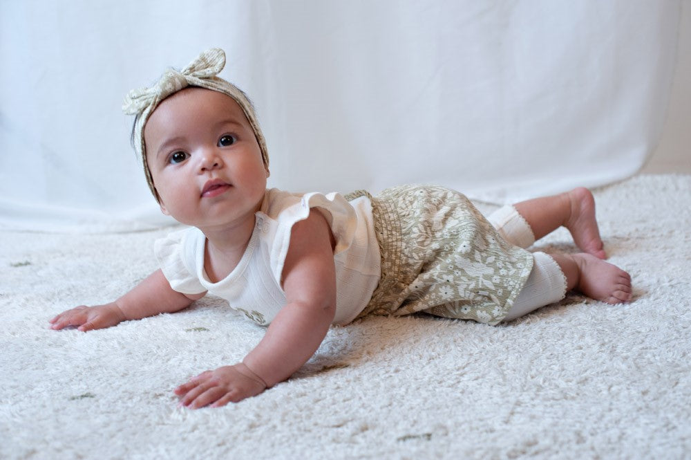 Meisjes Jurk AOP k/m - Let Your Dreams Blossom van Feetje in de kleur Groen in maat 86.