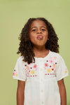 Jubel Blouse mousseline met embroidery  - Salsa Sunset