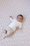 Unisexs Longsleeve - Dear Autumn van Feetje in de kleur Off White in maat 62.