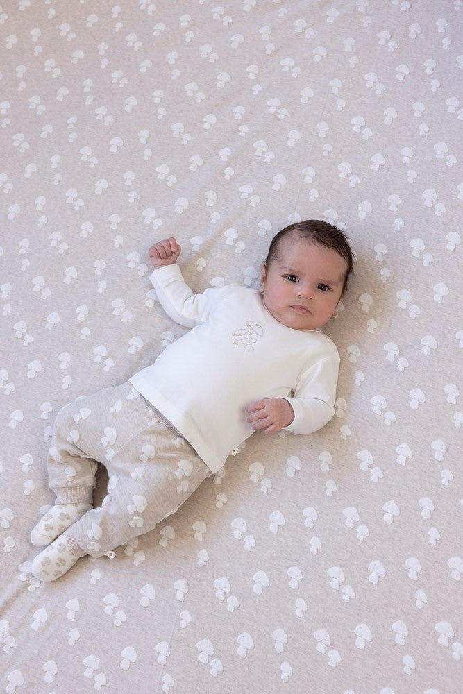 Unisexs Longsleeve - Dear Autumn van Feetje in de kleur Off White in maat 62.