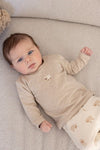 Unisexs Longsleeve - Sleepy Sheepy van Feetje in de kleur Bruin in maat 62.