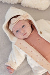 Meisjes Teddy jasje met capuchon - Morning Sun van Feetje in de kleur Off White in maat 62.