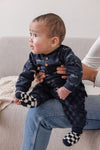 Jongens Sweater AOP - Let's Go! van Feetje in de kleur Donkerblauw in maat 86.