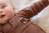 Jongens Longsleeve rib - Wild World van Feetje in de kleur Bruin in maat 86.