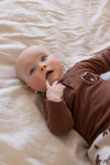 Jongens Longsleeve rib - Wild World van Feetje in de kleur Bruin in maat 86.