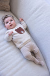 Jongens Sweater - Wild World van Feetje in de kleur Bruin in maat 86.