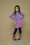 Meisjes Longsleeve AOP - Wild Soul van Jubel in de kleur l.Lila in maat 128.