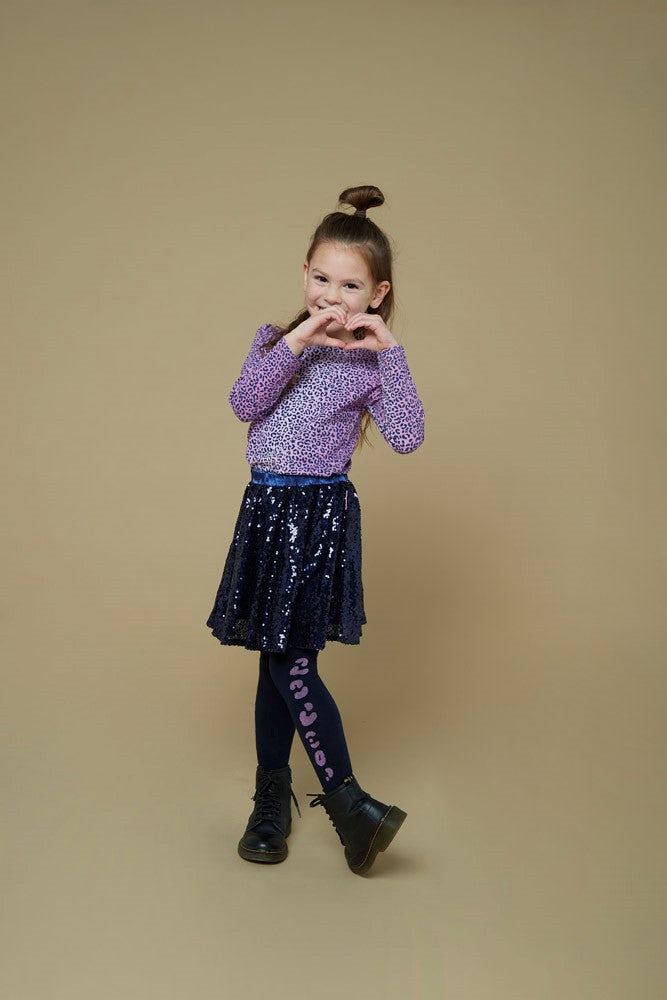 Meisjes Longsleeve AOP - Wild Soul van Jubel in de kleur l.Lila in maat 128.