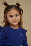 Meisjes Longsleeve rib - Wild Soul van Jubel in de kleur Indigo in maat 128.